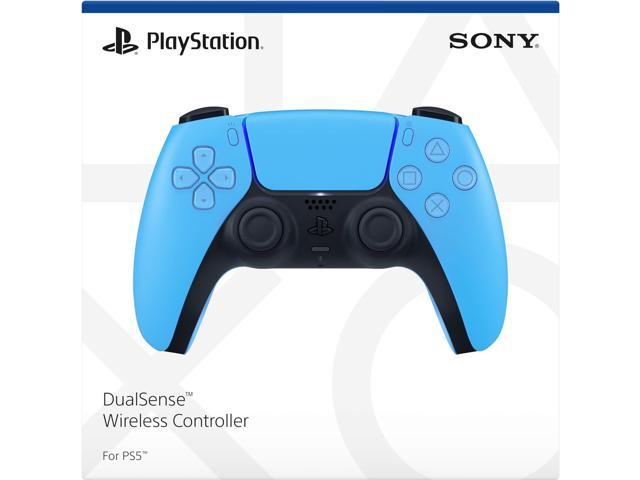 PlayStation 5 Disc Edition with Two Controllers White and Starlight Blue DualSense and Mytrix Dual Controller Charger