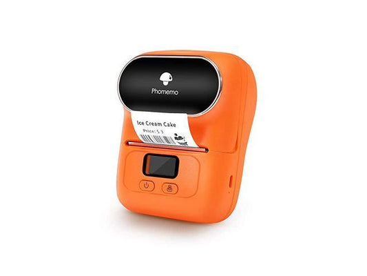 M110 Label Maker Mini Portable Bluetooth Thermal Label Printer Maker for Clothing Jewelry Retail Mailing Barcode and More Compatible with Android iOS System Orange